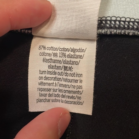 PINK Victoria’s‎ Secret Sequins Cropped Black & Teal Leggings Size Medium - Picture 5 of 9